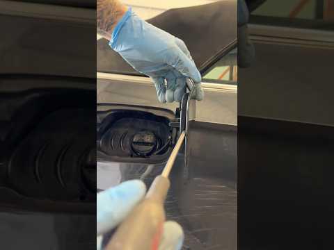Petrol flap trick - how to remove fuel cap. #automotive #carrepair #tips #howto #asmr