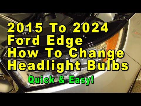 How to Replace Headlight Bulbs on a 2018 Ford Edge (Low Beam & High Beam Guide)