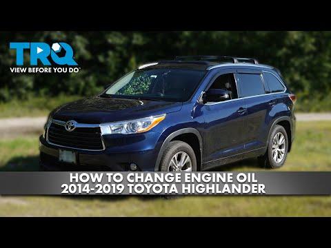 How to Change Engine Oil and Filter on a 2011-2022 Toyota Highlander 2.7L (Engine: Inline 4 2.7L)
