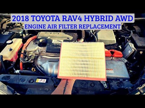 2018 TOYOTA RAV4 HYBRID AWD Engine Air Filter Replacement