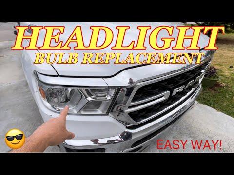 How to Replace Both Headlight Bulbs on a 2016-2022 Ram 1500 (Trim: Laramie | Engine: V8 5.7L)