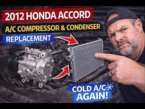 DIY How To Replace 2012 Honda Accord AC Compressor and Condenser