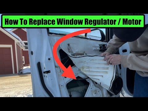 How To Replace Window Regulator &amp; Motor 2005-2021 Nissan Frontier Xterra D40 Driver Window Stuck 