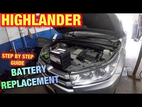 How to Replace the 12-Volt Battery in a 2001-2019 Toyota Highlander (Engine: Inline 4 2.7L)