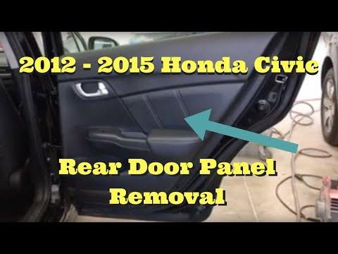 2012 2013 2014 2015 honda Civic - Rear Door Panel trim Removal Replace How to Remove Take Off