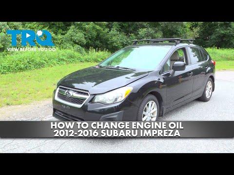 How to Change Engine Oil and Replace the Oil Filter on a 2016 Subaru Impreza