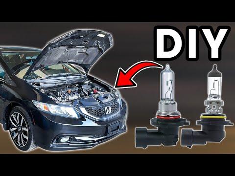 How to Replace Low and High Beam Headlight Bulbs on a 1988-2015 Honda Civic (9006-9005) (Trim: EX - Body: Sedan)