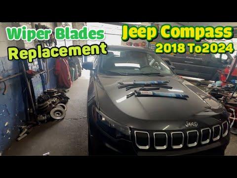 Replacing front wiper blades replacement on Jeep Compass 2018 to 2023