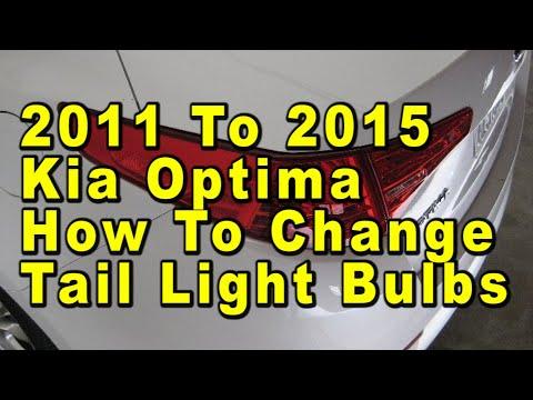 How to Replace Both Taillight Bulbs on a 2014 Kia Optima (Brake/Tail Lights)