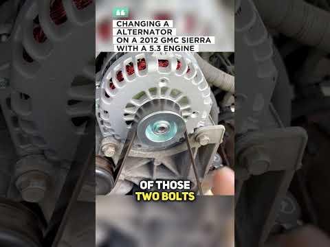 2012 GMC SIERRA 5.3 ALTERNATOR SWAP