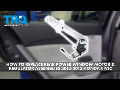 How to Replace the Rear Window Regulator on a 2019 Honda Insight (Left or Right)