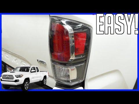 How to Replace Brake Tail and Reverse Light Bulbs and Lens Toyota Tacoma 2016–2023 | EASY!