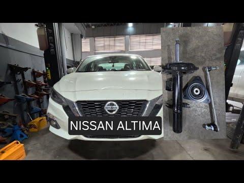 replacing front shock absorber - strut mount - stabilizer link ... nissan altima 2019-2022