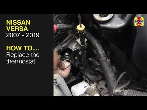 How to Replace the thermostat on the Nissan Versa 2007 to 2019