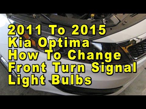 How to Replace the Front Turn Signal Bulb on a 2014 Kia Optima