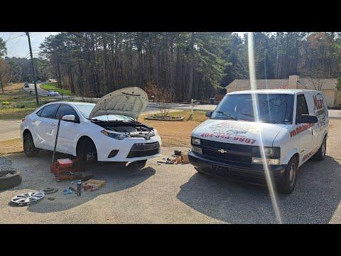 QUICK BRAKE JOB | FRONT BRAKE PADS &amp; ROTORS | 2015 TOYOTA COROLLA 1.8 LE | Howto/Diy