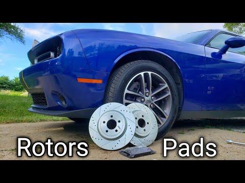 15-23 Dodge Challenger Front Pads &amp; Rotors Replacement