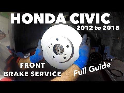Honda Civic 2012 to 2015 front brake and rotors replacement FULL (DIY) GUIDE