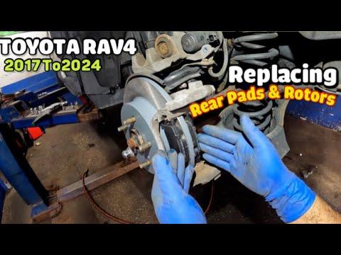 2017 to 2024 Toyota RAV4 Replacing rear brake pads and rotors with EPB
