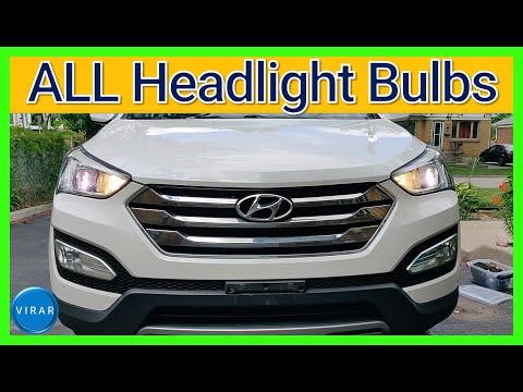 How to Replace Both Headlight Bulbs on a 2016 Hyundai Santa Fe (Low & High Beam)
