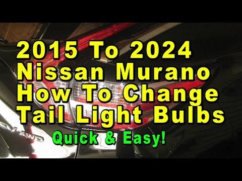 How to Replace Rear Tail Light Bulbs on a 2018 Nissan Murano (Turn Signal & Reverse)
