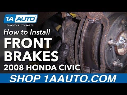 How to Replace Front Brake Pads Rotor 06-10 Honda Civic