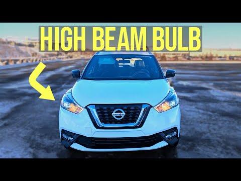 How to Replace Headlight High Beam Bulbs - Nissan Kicks (2018-2020)