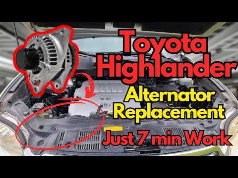 How to Replace the Alternator on a 2014-2019 Toyota Highlander 2.7L (Engine: Inline 4 2.7L)