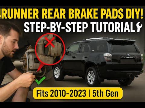 How to Replace Rear Brake Pads on a 2003-2024 Toyota 4Runner (Trim: TRD Off-Road)