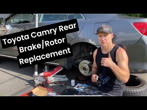 How To Replace Rear Brakes & Rotors on a 2011-2018 Toyota Camry - Full Process & Torque specs.