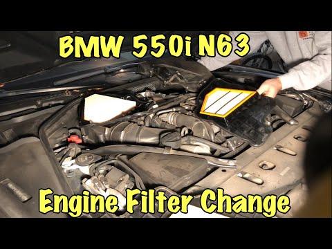 BMW N63 550i Engine Air Filter Change
