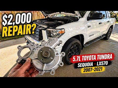How To Replace Water Pump 5.7 Toyota Tundra Sequoia LX570 2007-2021