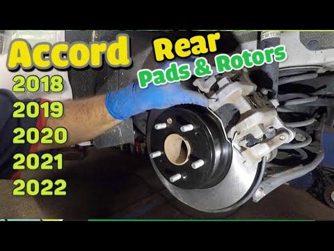 How to replace rear brakes and rotors on Honda Accord 2018 2019 2020 2021 2022 (EPB)