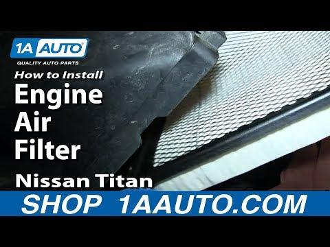 How To Replace Engine Air Filter 04-12 Nissan Titan