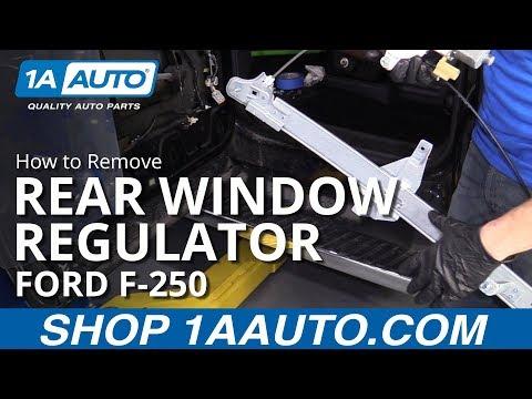 How to Replace Rear Door Window Regulator on a 2016 Ford F-350 Super Duty