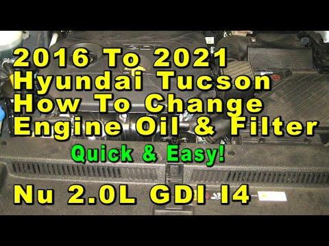 2016 To 2021 Hyundai Tucson How To Change Engine Oil & Filter With Part Numbers - Quick & Easy