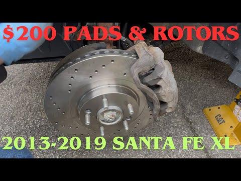 Hyundai Santa Fe XL Front Brake Pad And Rotor Replacement