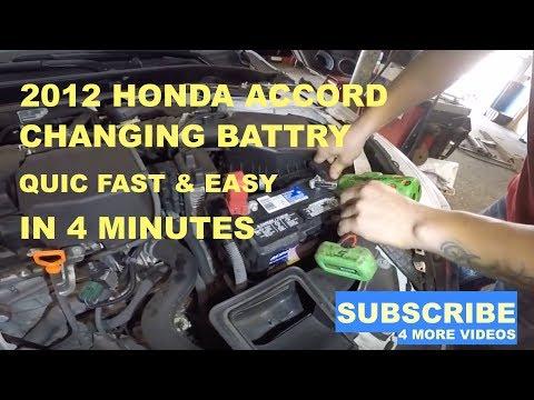 2012-2016 Honda Accord How to change the BATTERY in 4 Minutes