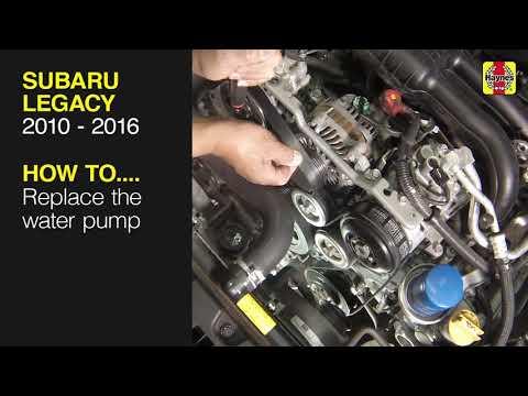 How to Replace the water pump on the Subaru Legacy 2010 to 2016