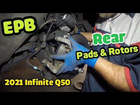 Replaced rear brake pads and rotors on Infiniti QX50 2019 2020 2021 2022 2023