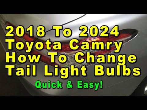 2018 To 2024 Toyota Camry How To Change Tail Light Bulbs With Part Numbers - Quick & Easy