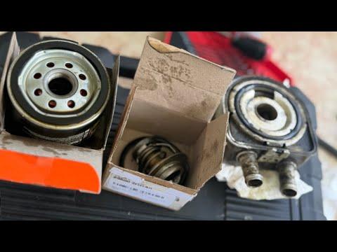 2017 Santa Fe sport How to Replace thermostat, Oil Cooler, and Upper Radiator Hose