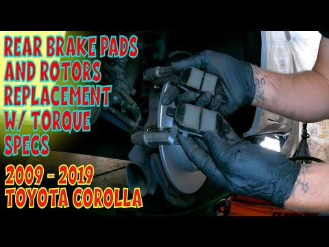 Toyota Corolla, How To Replace Rear Brake Pads and Rotors. Guide for 2009-2019 🚗💡