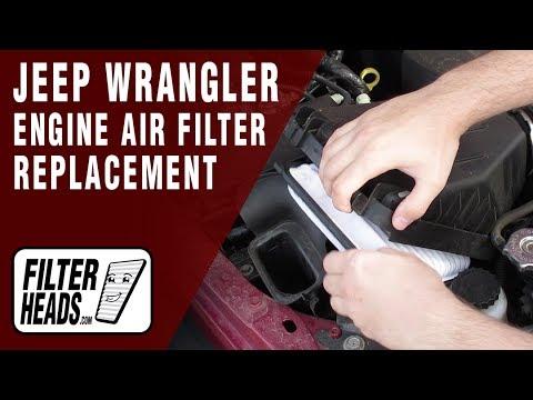 How to Replace Engine Air Filter 2012 Jeep Wrangler V6 3.6L | TA35819, AF4025