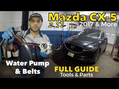 Mazda CX5 2017 2.5L How to replace water pump full guide Part 1 of 2