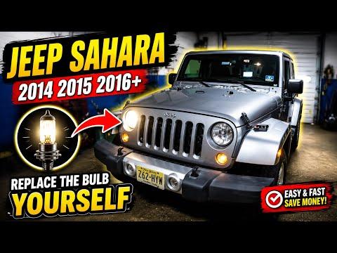 Replacing headlight bulb on Jeep Sahara 2014 2015 2016 +