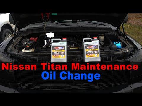 How to change the engine oil and filter in a Nissan Titan Pro4X 5.6L VK56