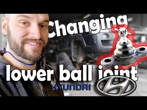 Changing spindle (lower ball)joint - Hyundai Tucson