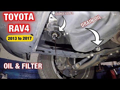 How to change oil and filter on Toyota Rav4 2013 to 2017
