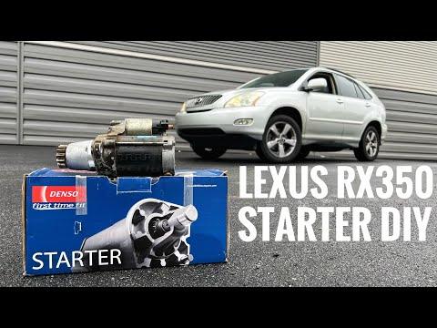 LEXUS RX 350 STARTER DIY. DETAILED REMOVAL AND INSTALLATION INSTRUCTIONS.